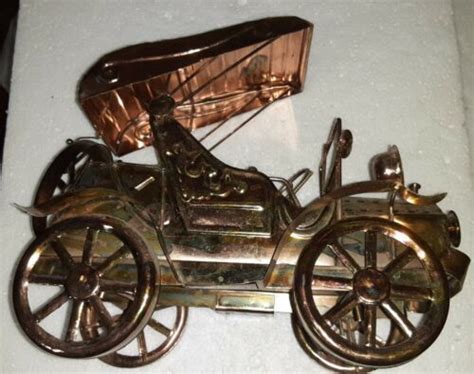 Vintage Model T Ford Music Box Copper Car Plays 